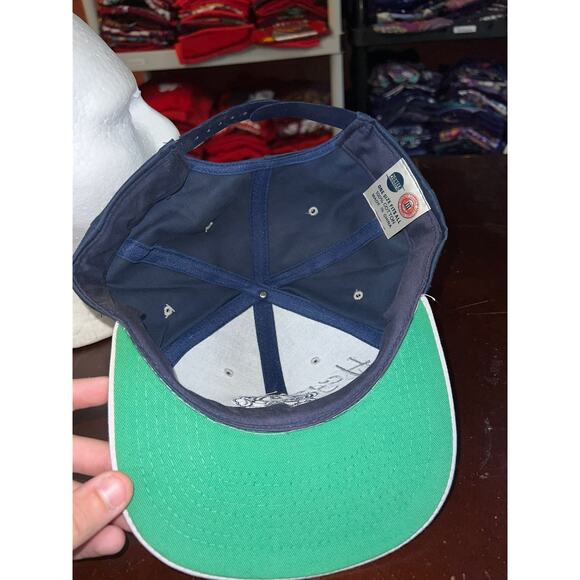 Vintage Georgetown Hoyas Hat College University Blue Snapback Headwear 90s NWT - Picture 7 of 8